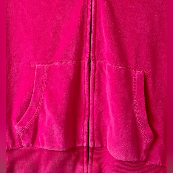 SOLD! Victoria's Secret PINK Bling Sequin LOVE PINK Logo Velour Full Zip Hoodie - Picture 6 of 16